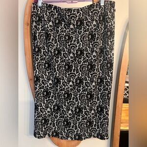 Vince Camuto Lace Effect Fully lined Pencil Skirt